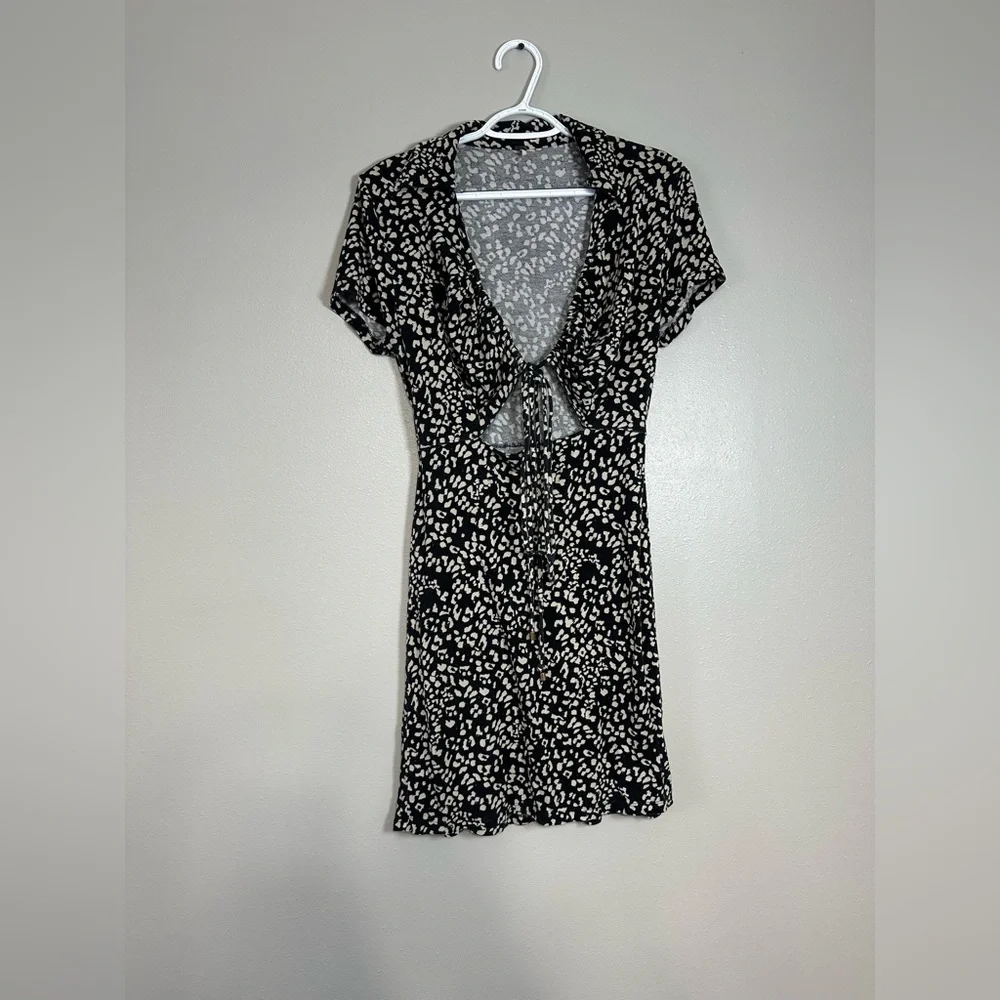 Free People Marsaille Dress Black Combo With Cutout - Picture 3 of 10